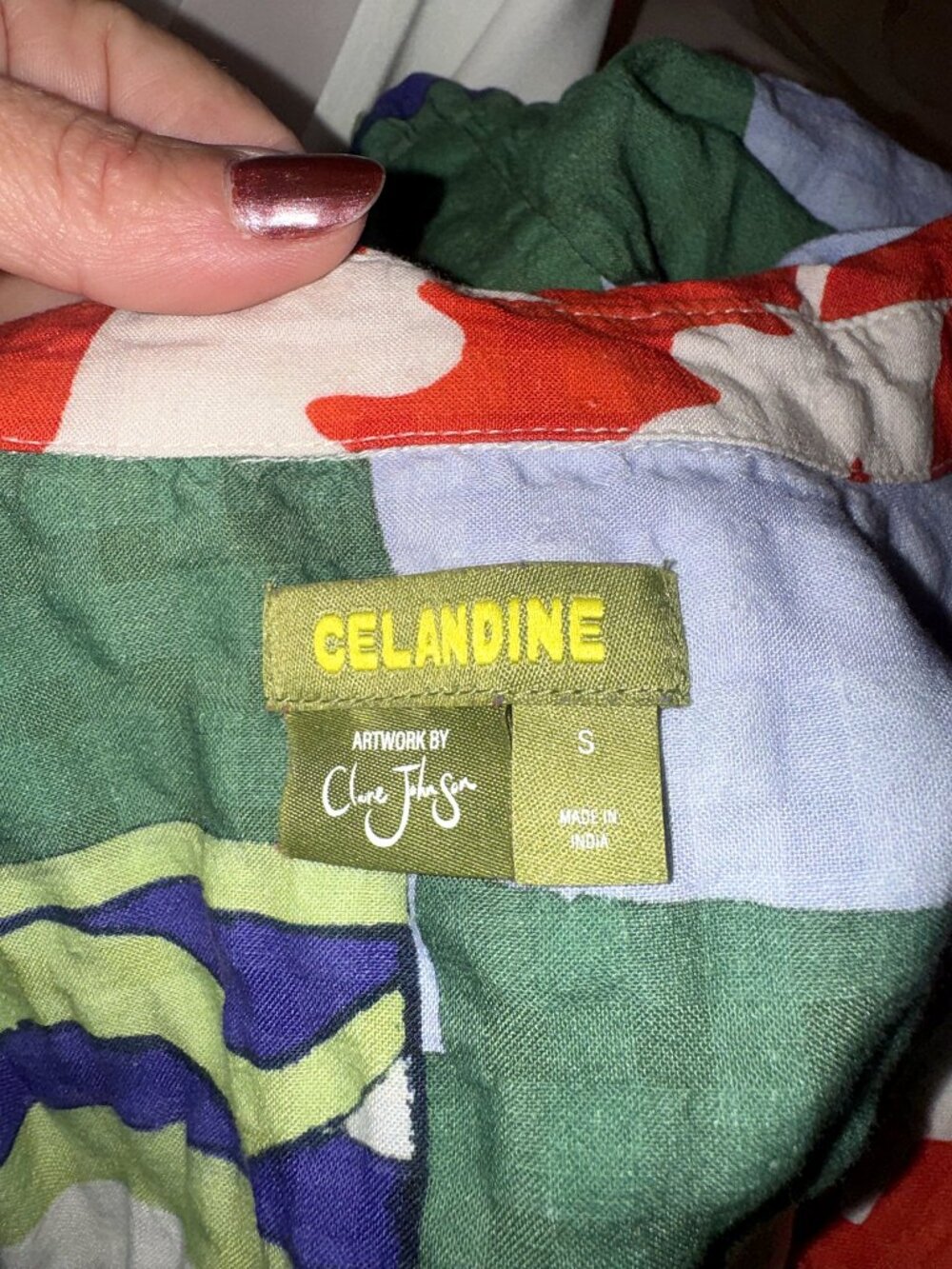 Anthropologie Celandine x Claire Johnson Folk Print Tiered Maxi Dress S - Picture 3 of 3